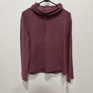 RBX Women's Cowl Neck Sweater - Plum